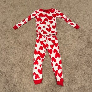 Carter's Red Heart Pajama Set Size 5